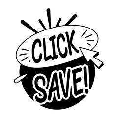 A glyph sticker of today deal typography sticker 

