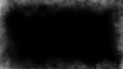Smoke frame white flame . Border fog mist texture effect for film , text or space