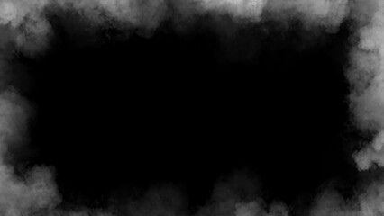 Smoke frame white flame . Border fog mist texture effect for film , text or space