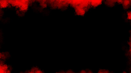 Smoke frame red flame . Border fog mist texture effect for film , text or space