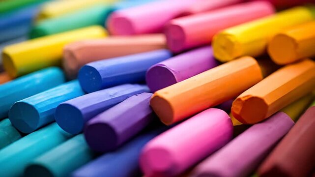 Colorful Stack Of Crayons