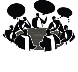 business people meeting in silhouette