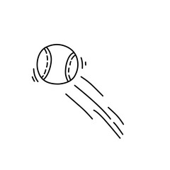 hand drawn tennis ball bounce