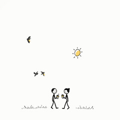 Hand drawn Halloween poster - vector