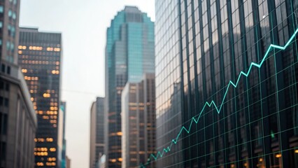 Pulsing forex graphs layered on urban architecture — trade and tech convergence
