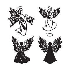 Fashionable women in stylish trench coats and casual outfits hand drawn sketch