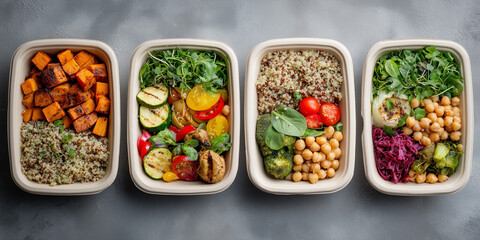 Healthy Food Delivery Container Mockup – Top View