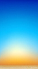 Naklejka premium Smooth gradient background transitioning from soft sky blue to warm sand tones. Minimalist, calming, and natural color blend perfect for design, presentations, and digital projects.