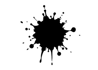 paint splatter silhouette, black paint splashes vector, ink splashes