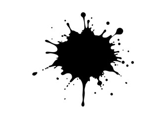 paint splatter silhouette, black paint splashes vector, ink splashes