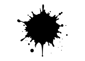 paint splatter silhouette, black paint splashes vector, ink splashes