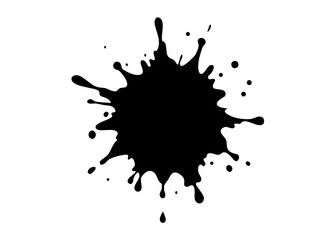 paint splatter silhouette, black paint splashes vector, ink splashes