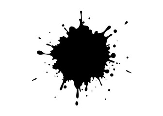 paint splatter silhouette, black paint splashes vector, ink splashes