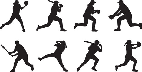 softball silhouettes