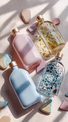 Stylish flat lay of modern cleaning digital concept