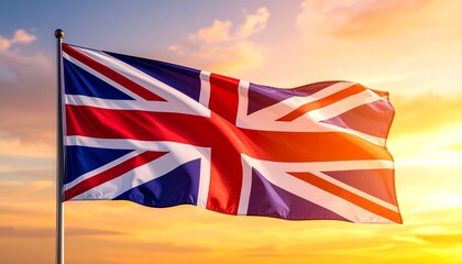 Union Jack flag bursting through grunge overlay with British grit vibe

