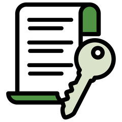 イラストアイコン：鍵ファイル	
