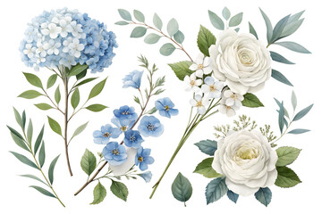 bouquet of white flowers leaf