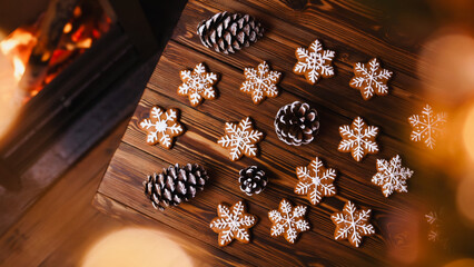 Cozy Holiday Gingerbread Cookies and Pine Cones