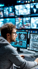 Malware prevention antivirus device. Cybersecurity agent reviewing malware prevention techniques.
