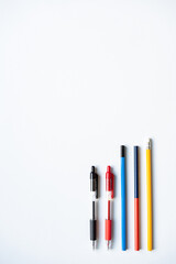 Colorful Writing Instruments in a Row