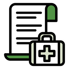 イラストアイコンセット：医療ファイル	
