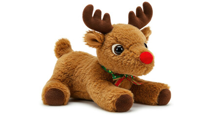 Adorable Plush Reindeer Christmas Holiday Decoration.