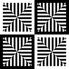 black and white geometric pattern