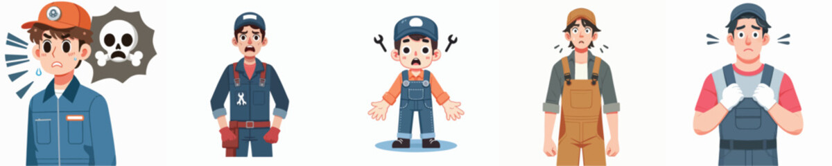 mechanical character vector of fear expression