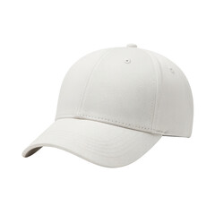 Fototapeta premium White baseball cap isolated on transparent background