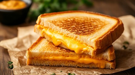 Toast toasted sandwich with cheddar cheese served