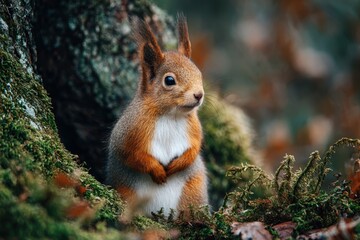 Squirrel quietly awaits sounds