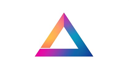 Vibrant gradient triangle graphic