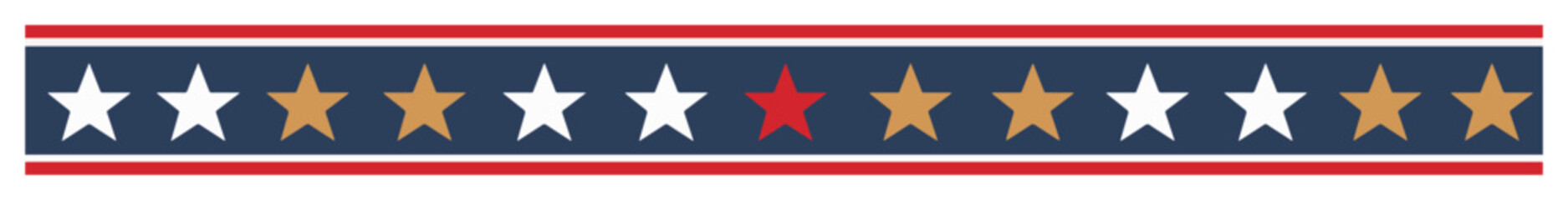 Patriotic American Star Banner Border
