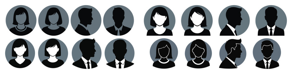 Professional Business People Avatar Icon Set