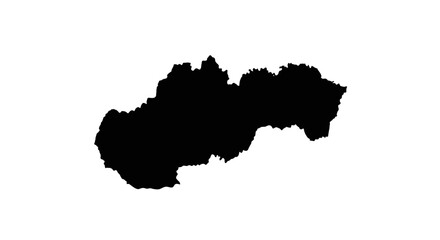 Obraz premium Slovakia Map Silhouette Vector