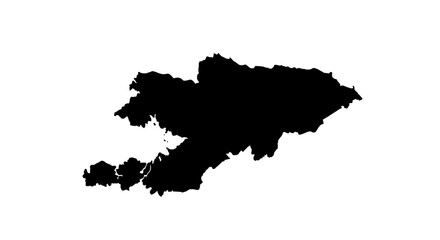 Fototapeta premium Kyrgyzstan Map Silhouette Vector
