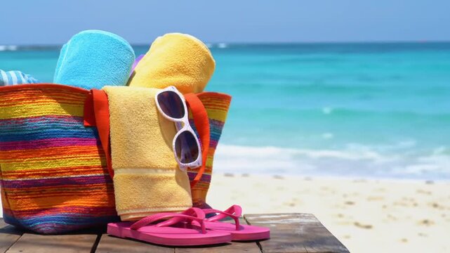 flip flops on the beach