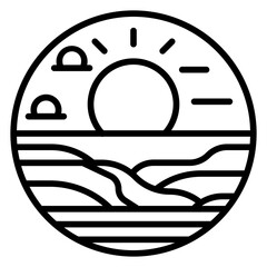 Tide line icon