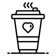 Coffee Takeaway line icon