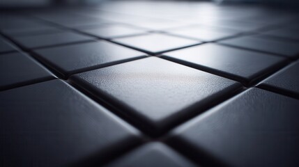 Close-up view of a patterned surface composed of square tiles.