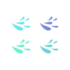 WATER SPLASH SIGN SYMBOL LOGO VECTOR
