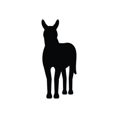 Horse silhouette, animal clipart, jumping horse