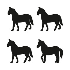 Horse silhouette, animal clipart, jumping horse
