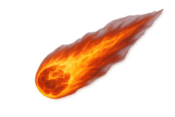 Meteor blazing across starry sky, streaming luminous trail, illuminating celestial darkness with dramatic cosmic intensity