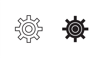 
Thin line, black and white, vector illustrator icon settings and settings