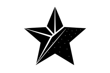 Obraz premium silver star isolated on white