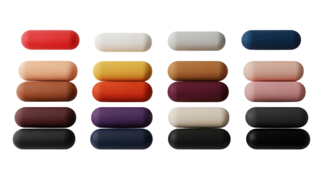 Collection of colorful fabric swatches arranged in a grid pattern