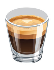 Small Coffee Drink Layers - Vector Illustration