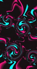 Fototapeta premium Abstract digital art: Dynamic swirls and vibrant colors create captivating effect